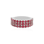 Bague en argent et Spinelle rouge noble