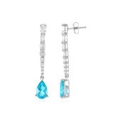 Boucles d'oreilles en argent et Topaze Paraiba