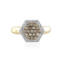 Bague en argent et Diamant chocolat I2