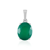 Pendentif en argent et Onyx vert