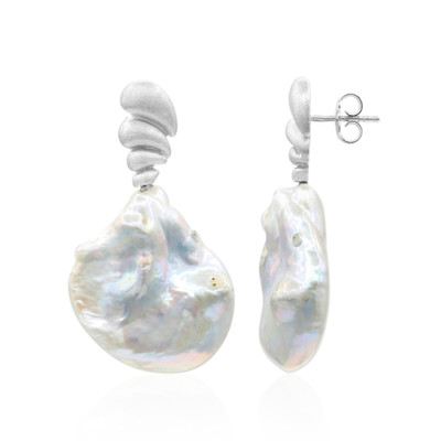 Boucles d'oreilles en argent et Perle de culture d'eau douce (TPC)