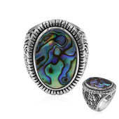 Bague en argent et Coquillage d'Abalone (Art of Nature)