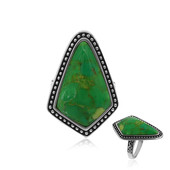 Bague en argent et Turquoise verte de Kingman (Art of Nature)