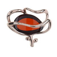 Pendentif en argent et Ambre baltique