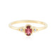 Bague en argent et Tourmaline rose