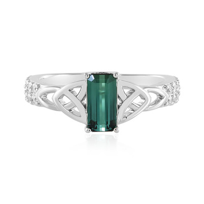 Bague en argent et Tourmaline verte de Benedito