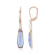 Boucles d'oreilles en argent et Calcédoine bleue (KM by Juwelo)