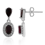 Boucles d'oreilles en argent et Grenat d'Inde