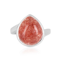 Bague en argent et Quartz Fraise