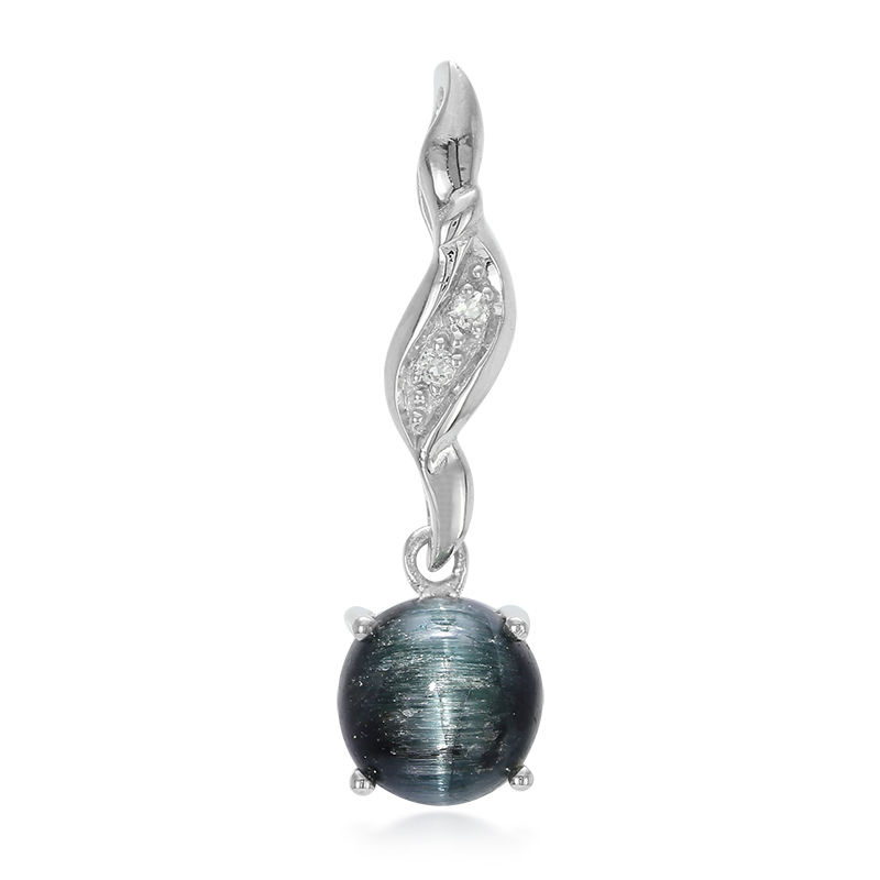 Pendentif En Argent Et Tourmaline œil De Chat De Pirineu 33rm Juwelo Bijouterie