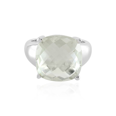 Bague en argent et Améthyste verte