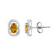 Boucles d'oreilles en argent et Citrine