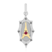 Pendentif en argent et Rubis de Birmanie (Remy Rotenier)