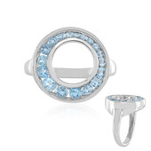 Bague en argent et Topaze bleu Suisse (MONOSONO COLLECTION)