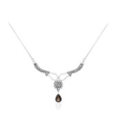 Collier en argent et Quartz fumé