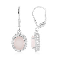 Boucles d'oreilles en argent et Quartz rose