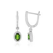 Boucles d'oreilles en argent et Diopside de Russie