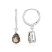 Boucles d'oreilles en argent et Quartz fumé