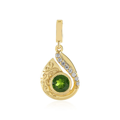 Pendentif en argent et Diopside de Russie