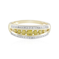 Bague en or et Diamant jaune I2