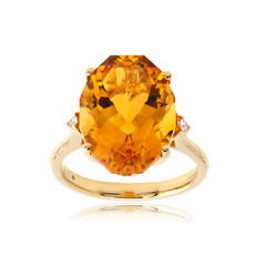 Bague en or et Citrine