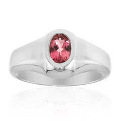 Bague en argent et Tourmaline rose