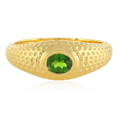 Bague en argent et Diopside de Russie