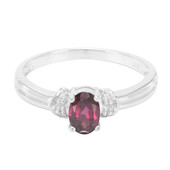 Bague en argent et Rhodolite du Brésil