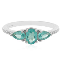 Bague en argent et Apatite bleue