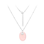 Collier en argent et Calcédoine rose