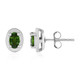 Boucles d'oreilles en argent et Diopside de Russie