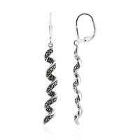 Boucles d'oreilles en argent et Marcassite