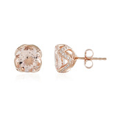 Boucles d'oreilles en or et Morganite pêche AAA (de Melo)