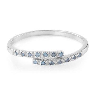 Bague en argent et Diamant bleu roi-3230SJ | Juwelo Bijouterie