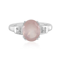 Bague en argent et Quartz rose