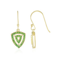 Boucles d'oreilles en argent et Grenat Tsavorite