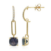 Boucles d'oreilles en or et Tanzanite non chauffée (CIRARI)