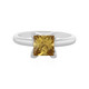 Bague en argent et Zircon jaune