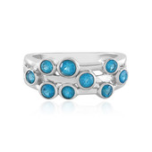 Bague en argent et Apatite bleu néon