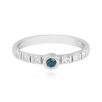 Bague en argent et Diamant bleu I3