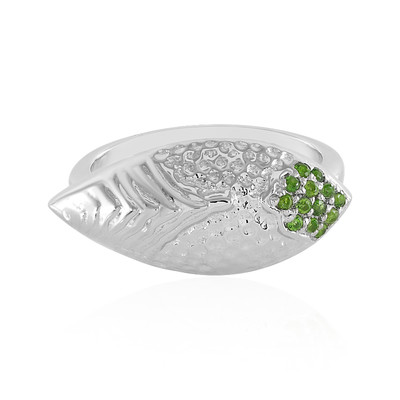 Bague en argent et Diopside de Russie (SAELOCANA)