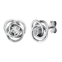 Boucles d'oreilles en argent et Diamant PK (H)