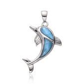 Pendentif en argent et Larimar