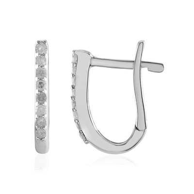 Boucles d'oreilles en argent et Diamant I2 (I)