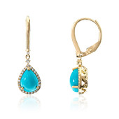 Boucles d'oreilles en or et Turquoise Sleeping Beauty (CIRARI)