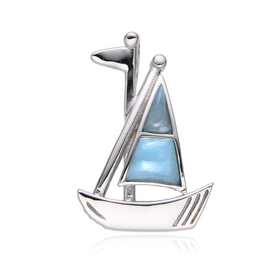 Pendentif en argent et Larimar