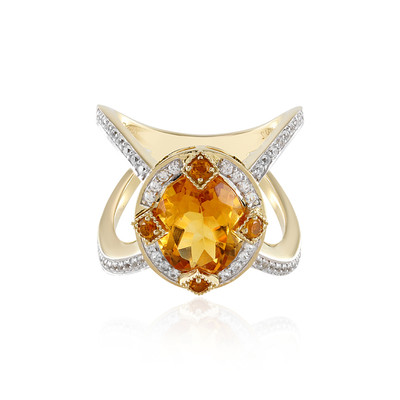 Bague en or et Citrine Madère (SUHANA)