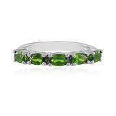 Bague en argent et Diopside de Russie