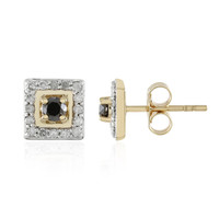 Boucles d'oreilles en or et Diamant noir