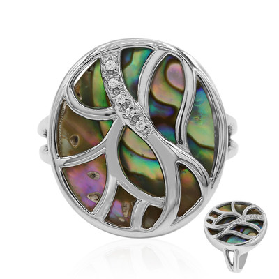 Bague en argent et Coquillage d'Abalone